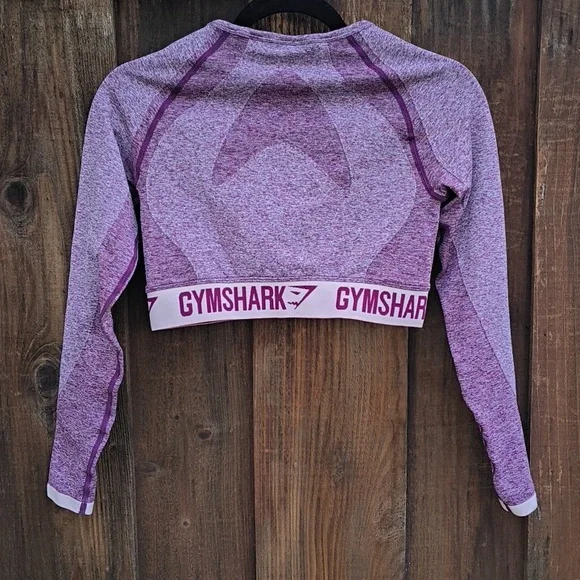 GYMSHARK Activewear Fitted Long Sleeves Crop Top Size M - Picture 2 of 8